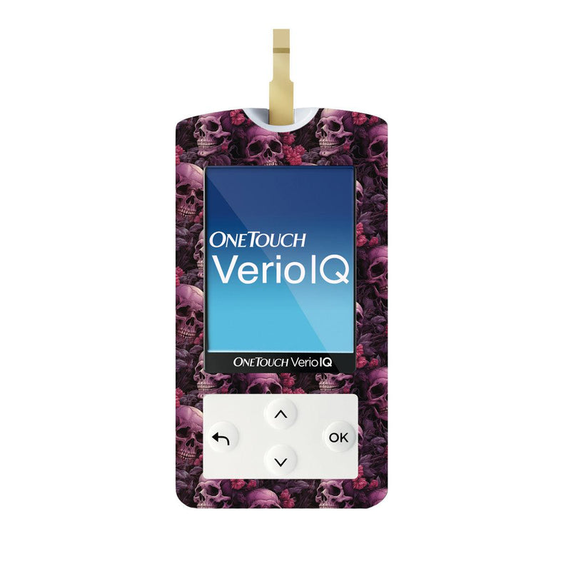 Peelz Pink Skulls for OneTouch Verio IQ Glucometer Peelz/Stickers