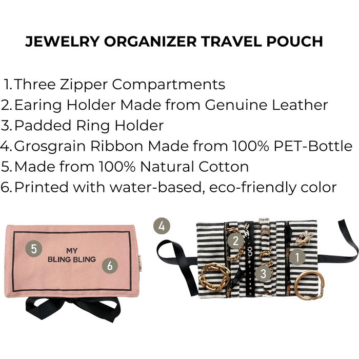 Bag-All - Jewelry Organizer, Travel Pouch, Pink/Blush