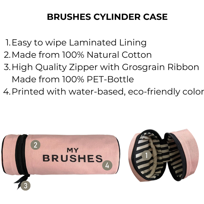 Bag-All - Brushes, Cylinder Case, Pink/Blush