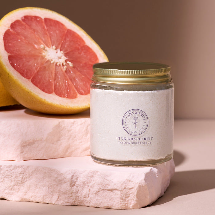 Clara & Fritz Tallow Shop - Clara & Fritz Tallow Shop - Pink Grapefruit Tallow Sugar Scrub