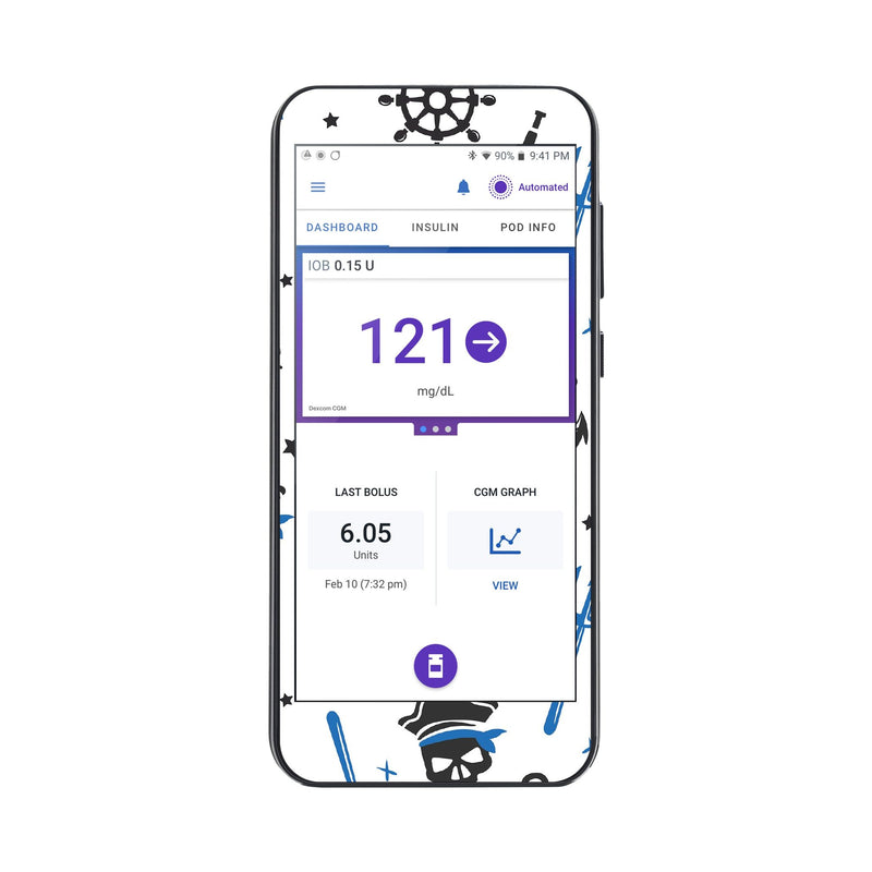 Peelz Pirates Sticker for Omnipod® 5 Controller – Pump Peelz Peelz/Stickers