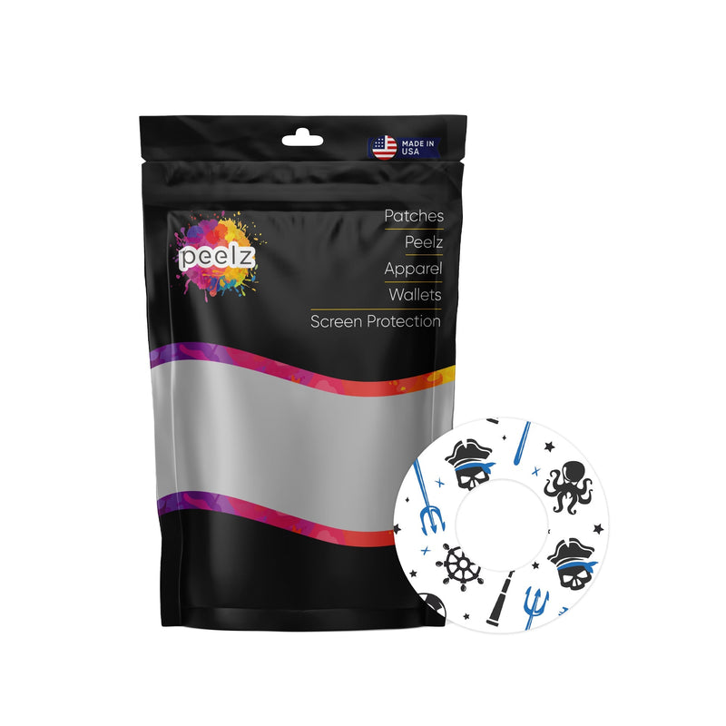 Peelz Pirates Patch  Tape Designed for the FreeStyle Libre 2 Patch Medical Tape