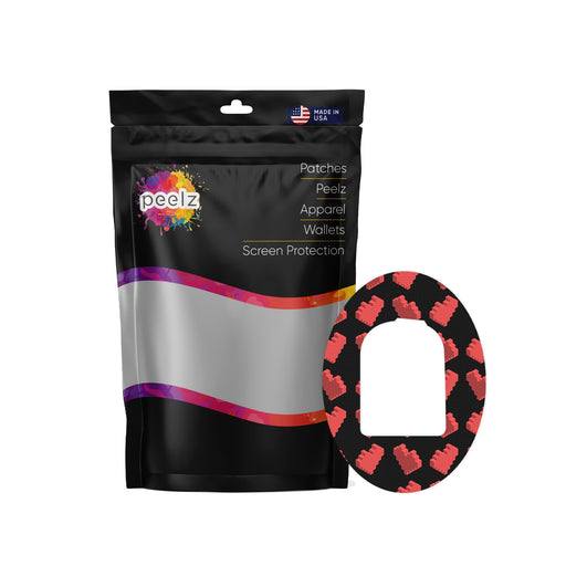 Peelz Pixel Hearts Pod Patch Tape - Pump Peelz Patch Medical Tape