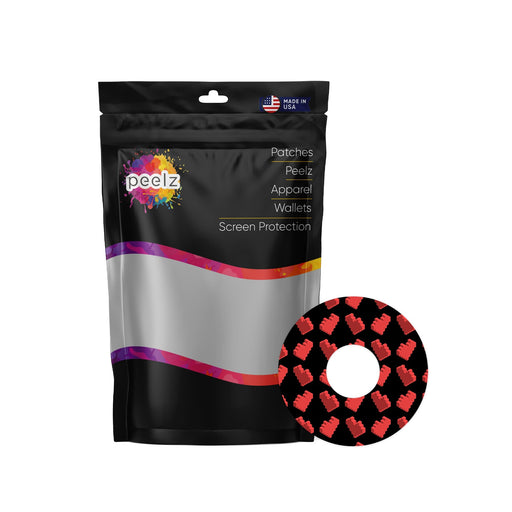 Peelz Pixel Hearts Patch Tape Designed for the FreeStyle Libre 3 Plus & Lingo Patch Medical Tape