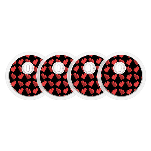 Peelz Pixel Hearts Sticker Designed for the FreeStyle Libre 3 Plus & Lingo  Sensor Peelz/Stickers