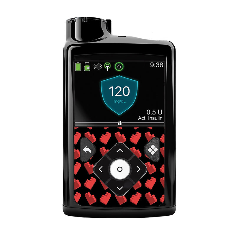 Peelz Pixel Hearts for Medtronic MiniMed 770G & 780G Peelz/Stickers