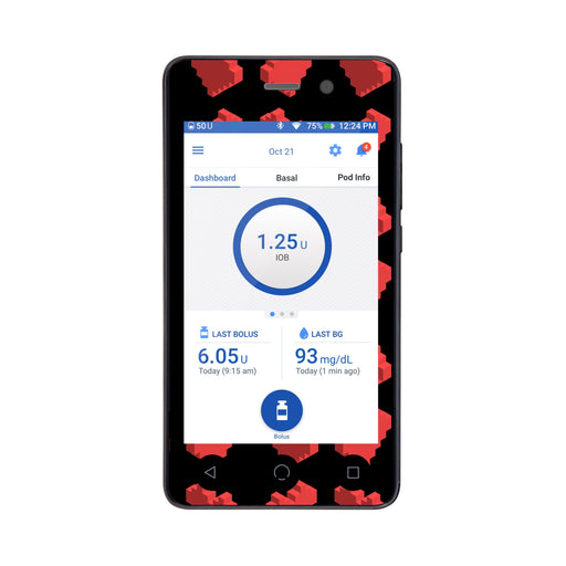 Peelz Pixel Hearts Sticker for Omnipod DASH® PDM – Pump Peelz Peelz/Stickers