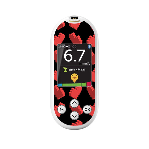 Peelz Pixel Hearts for OneTouch Verio Reflect Glucometer Peelz/Stickers