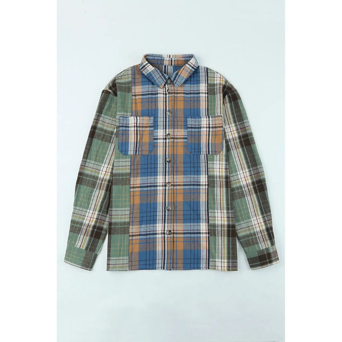 Plaid Button Up Long Sleeve Shirt