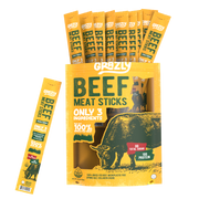 Grazly Plain Beef Meat Sticks - 100% Grass-Fed & Finished