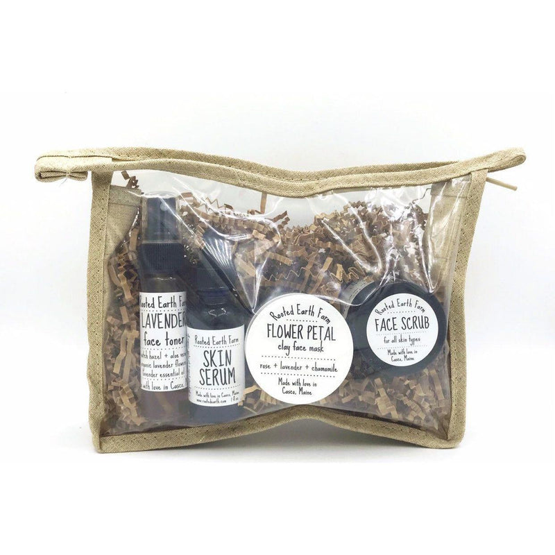 Rooted Earth Farm + Apothecary Botanical Skin Care Gift Set Face Masks + Scrubs