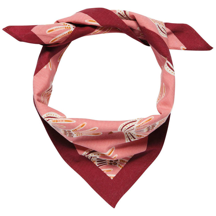 The Bullish Store Plume Recycled Cotton Bandana | Neck Scarf Headband In Soft Pink Hues