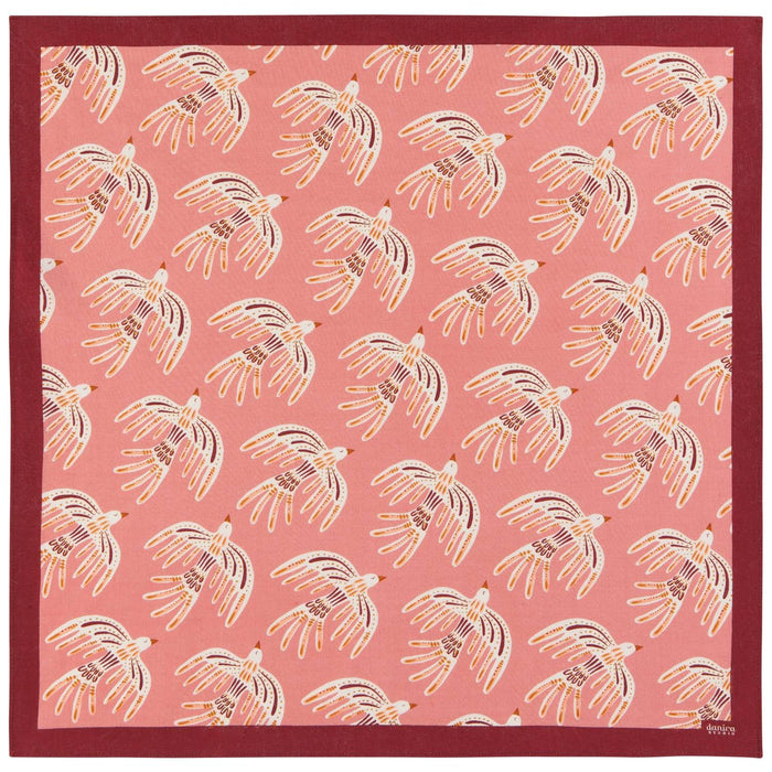 The Bullish Store Plume Recycled Cotton Bandana | Neck Scarf Headband In Soft Pink Hues