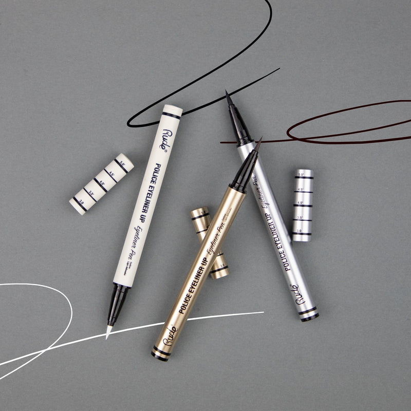 Rude Cosmetics Police Eyeliner Up Eyeliner Pen Display Set, 24pcs Wholesale Set