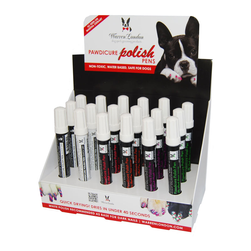 Warren London Cardboard Dog Nail Polish Pen Display Plus 18 Polish Pens Dog Nail Polish