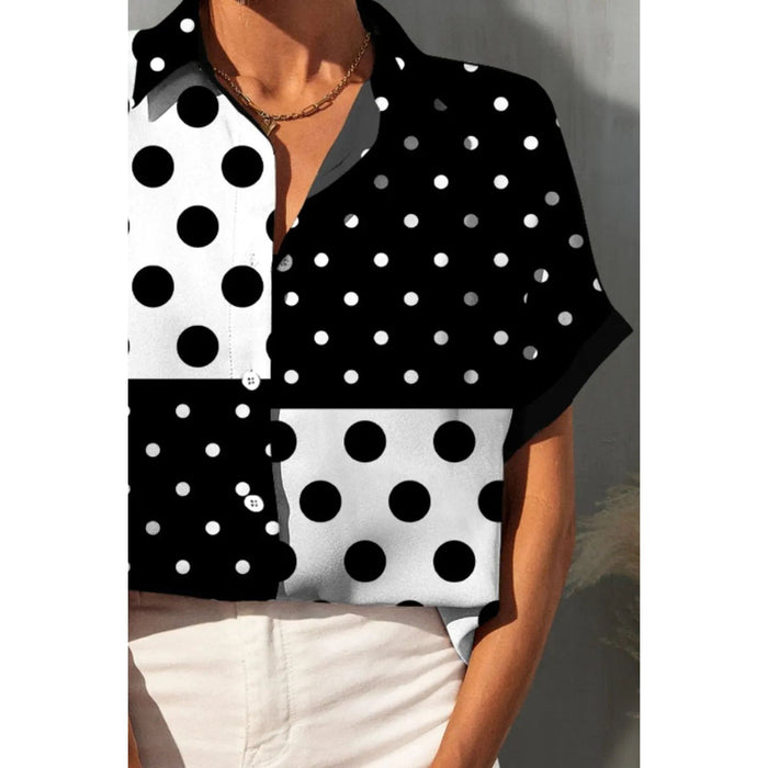 Polka Dot Short Sleeve Shirt