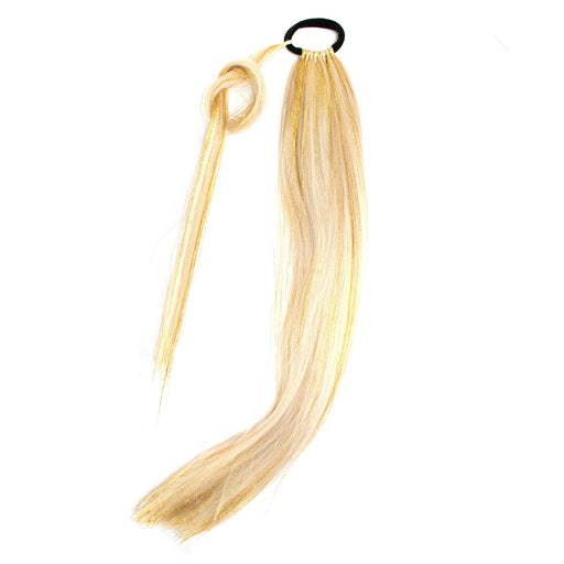 Lunautics Jackpot - Platinum Blonde Ponytail Extension with Gold Tinsel Ponytail Hair Extension