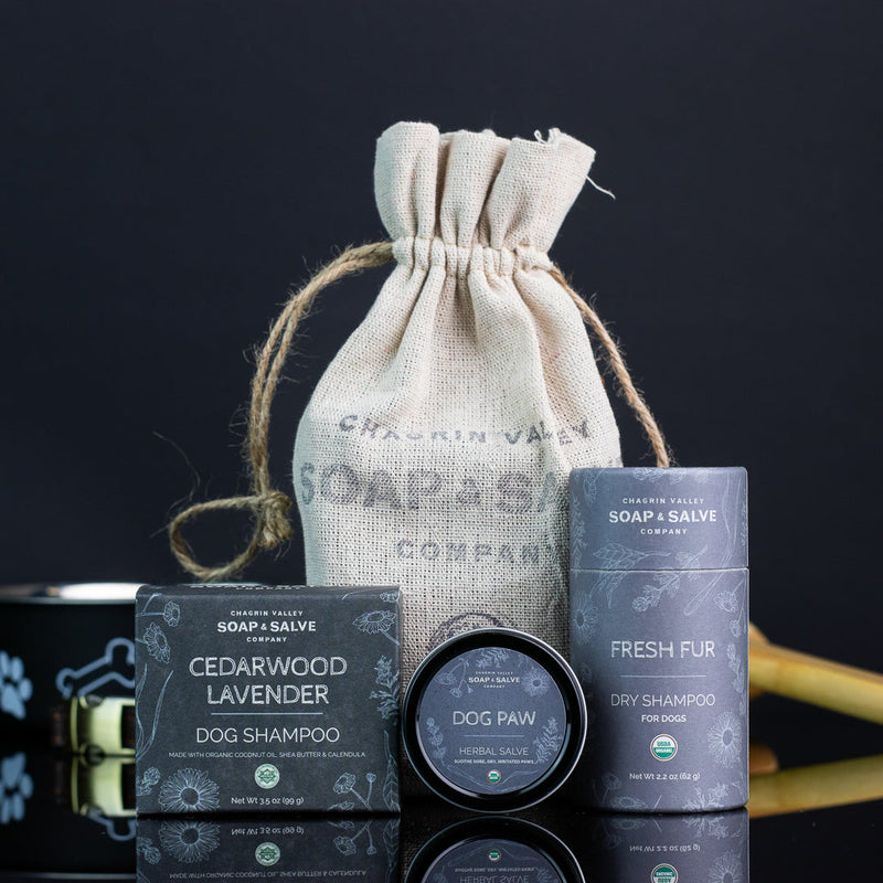 Chagrin Valley Soap & Salve Bundle: Pooch Pouch Dog Bundle Gift