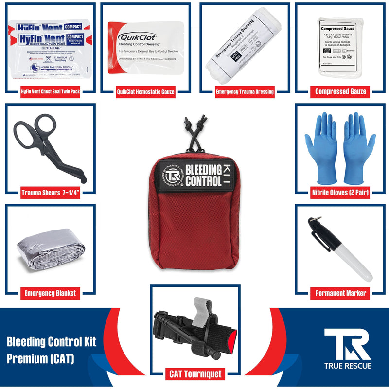 True Rescue Kit with Wall Mount Bleeding Control Kit
