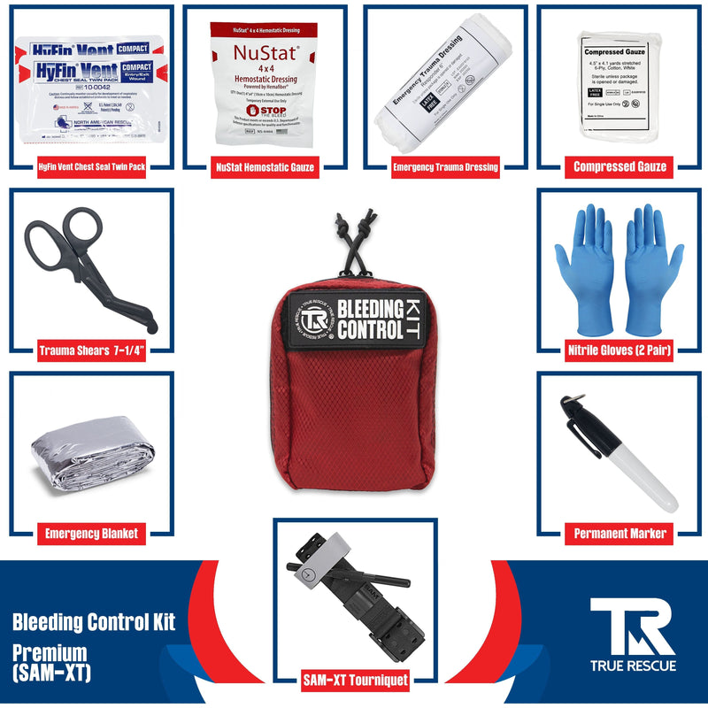 True Rescue Kit with Wall Mount Bleeding Control Kit
