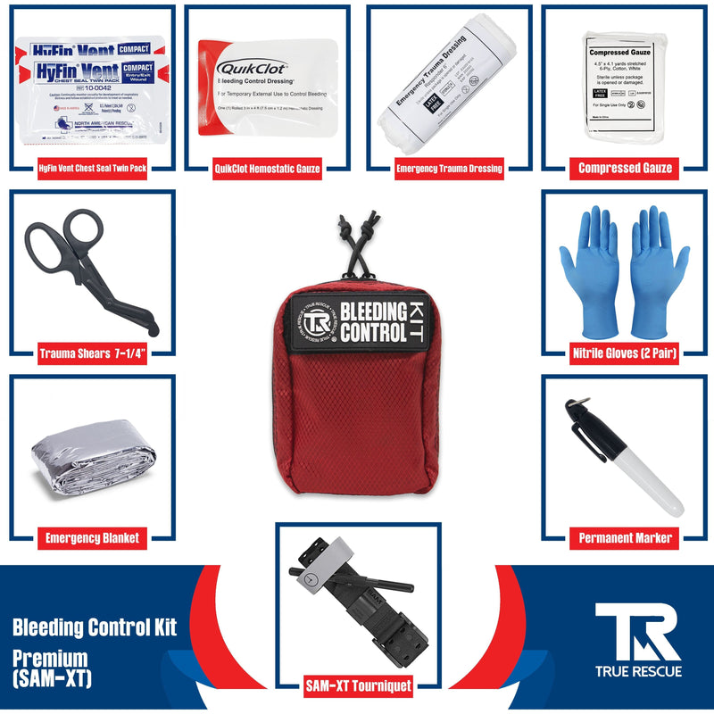 True Rescue Kit x2 with Wall Mount Dual Kit Wall Mount Package Bleeding Control Bundles
