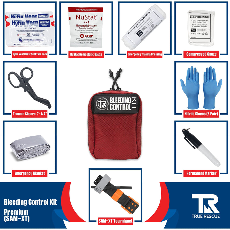 True Rescue Kit with Wall Mount Bleeding Control Kit