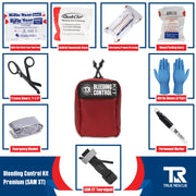 True Rescue Bleeding Control Kit by True Rescue Bleeding Control Kit White Smoke Premium Kit (With QuikClot Z-Fold Hemostatic Dressing) / SAM XT Tourniquet / Black