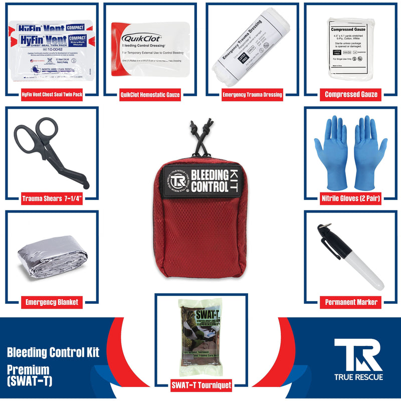 True Rescue Kit with Wall Mount Bleeding Control Kit