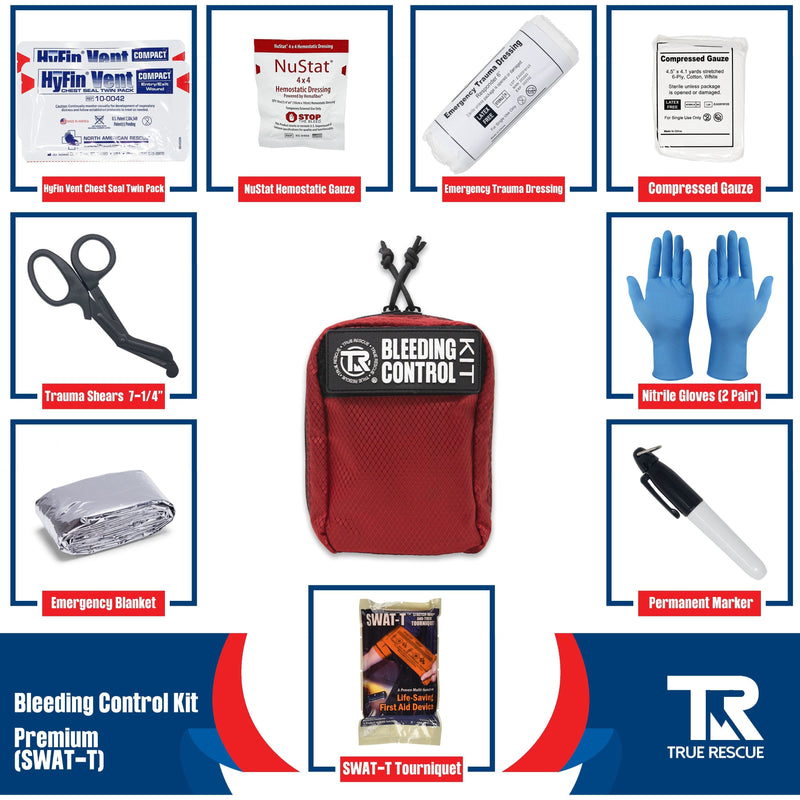 True Rescue Kit with Wall Mount Bleeding Control Kit