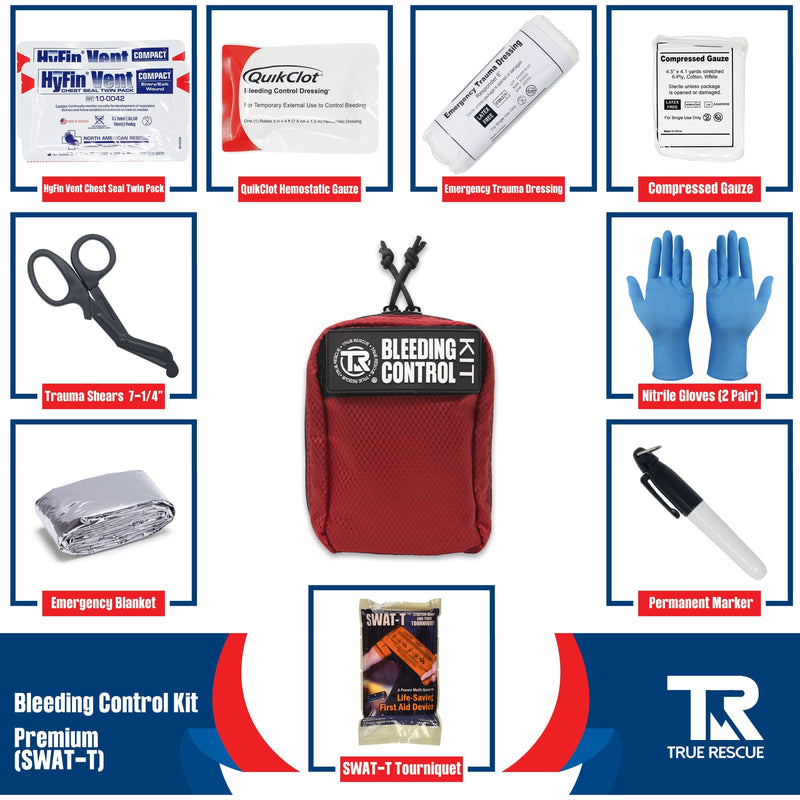 True Rescue Kit with Wall Mount Bleeding Control Kit