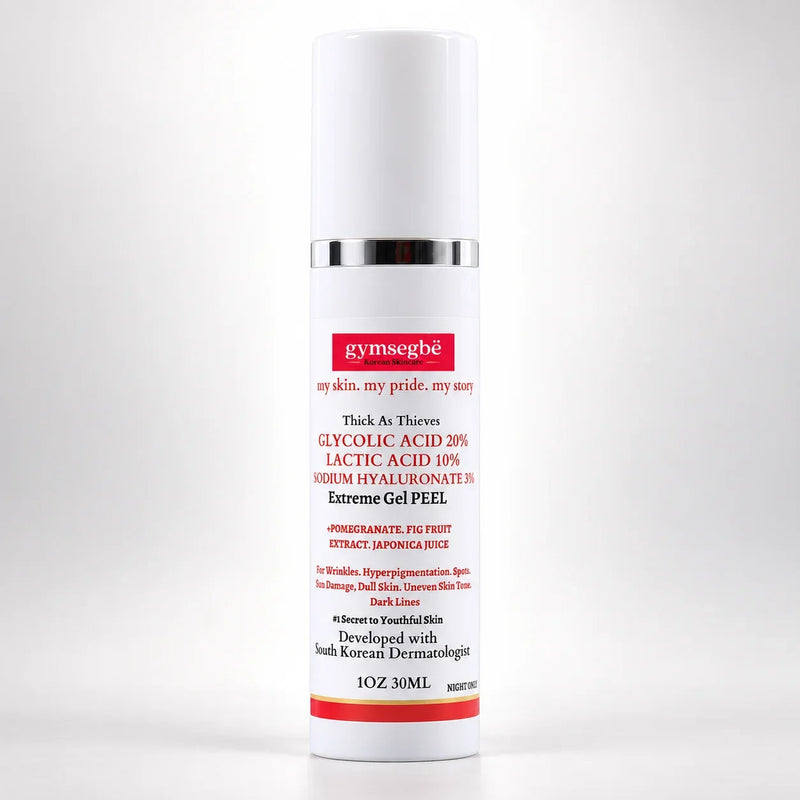 gymsegbë Thick As Thieves Pure Glycolic Acid Lactic Acid Extreme Gel Peel - 30ml Exfoliation, Dark Spots, Hyperpigmentation White Smoke 1 bottle