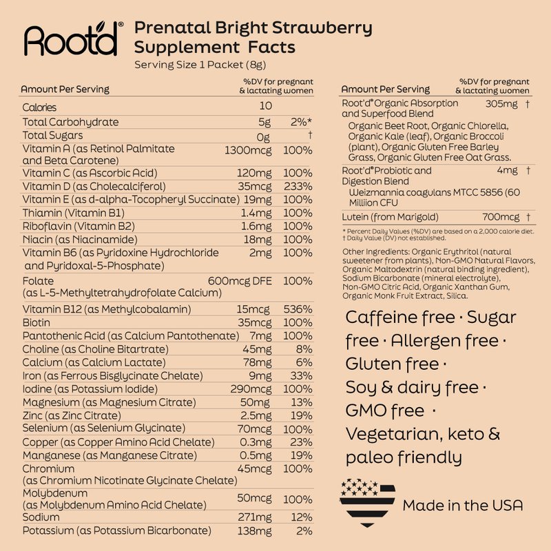 Root'd Essential Prenatal Nutrition + Electrolytes Prenatal
