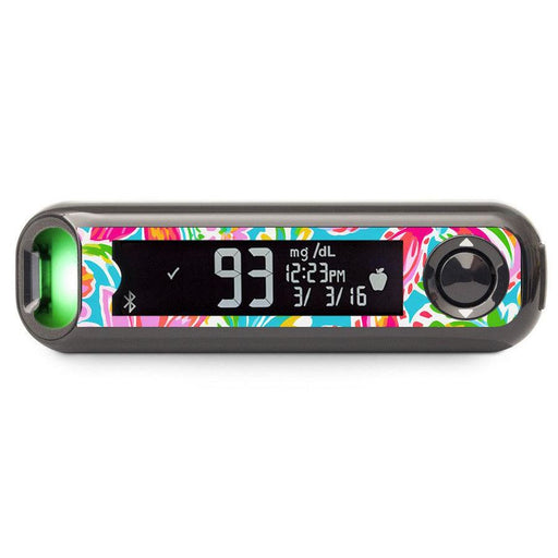 Peelz Preppy Flowers Bayer Contour© Next One Glucometer Peelz/Stickers