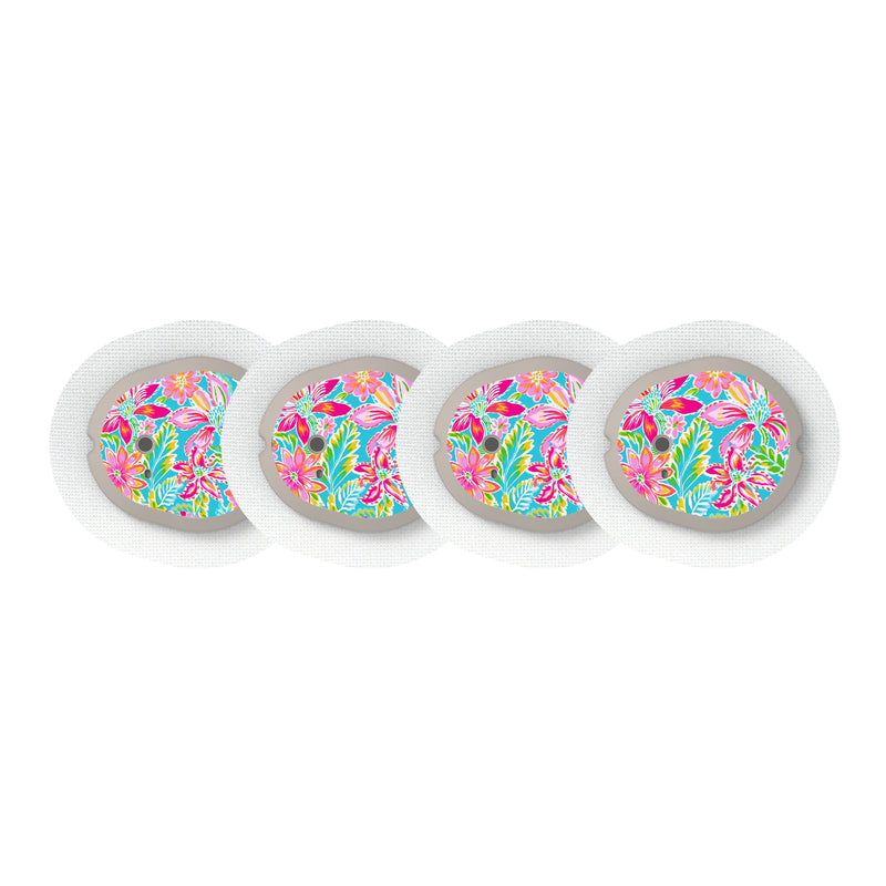 Peelz Preppy Flowers Designed for the DEXCOM G7 and Stelo Transmitter Peelz/Stickers