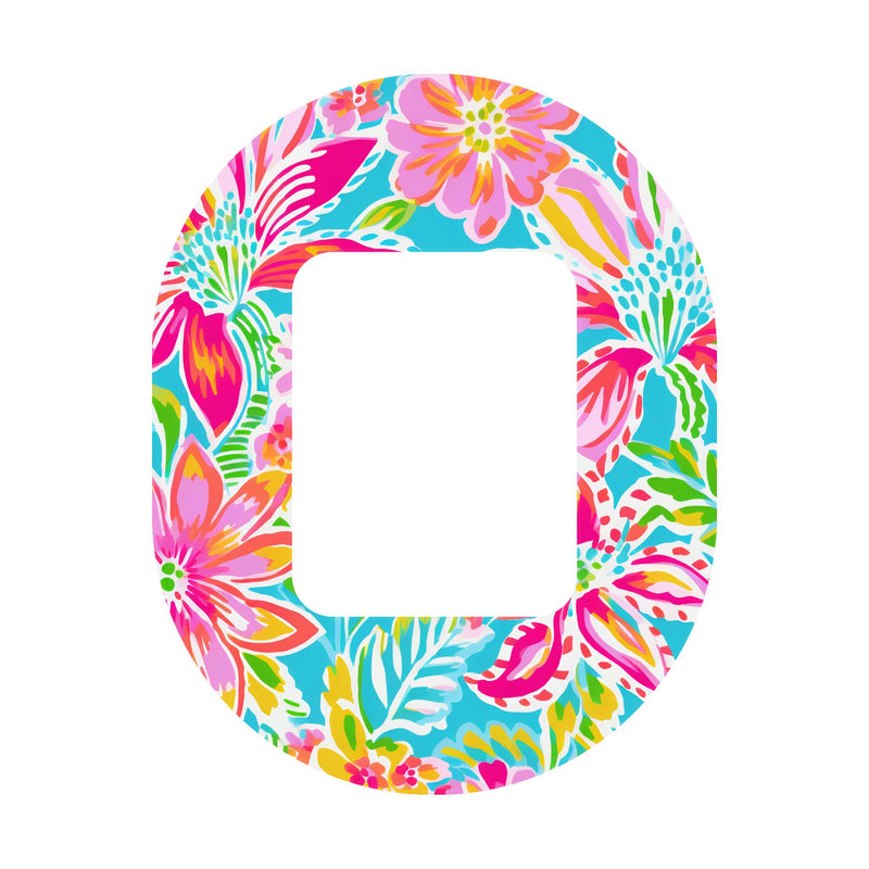 Peelz Preppy Flowers Tandem Mobi Patch Tape - Pump Peelz Patch Medical Tape