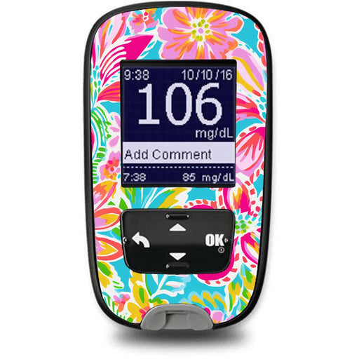 Peelz Preppy Flowers for the Accu-Chek Guide Glucometer Peelz/Stickers