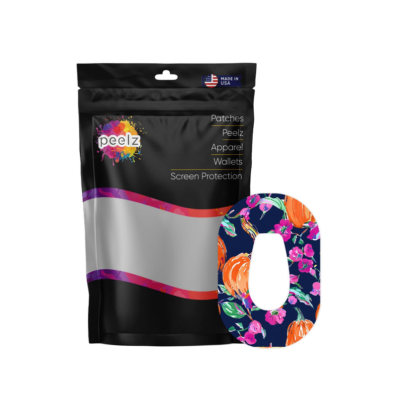 Peelz Preppy Pumpkin Dexcom G6 Patch Tape - Pump Peelz Patch Medical Tape