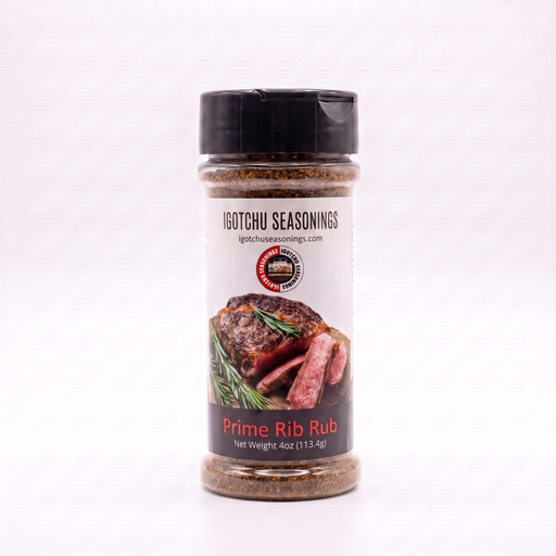 Igotchu Seasonings Prime Rib Rub 5.5 oz  Holiday Limited Edition White Smoke