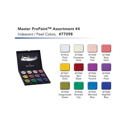 Graftobian Make-Up Company - Master ProPaint™ Box 4, Iridescent-Pearl Colors - 45oz