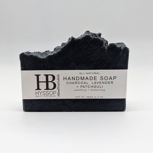 Hyssop Beauty Apothecary - Bar Soap: Charcoal, Lavender + Patchouli 3.6 oz