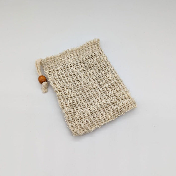 Sisal Exfoliating Soap Pouch with Wooden Bead