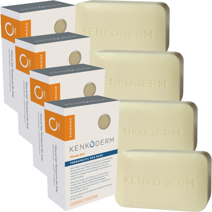 Kenkoderm Psoriasis Dead Sea Mineral Salt Soap with Argan Oil & Shea Butter 4.25 oz