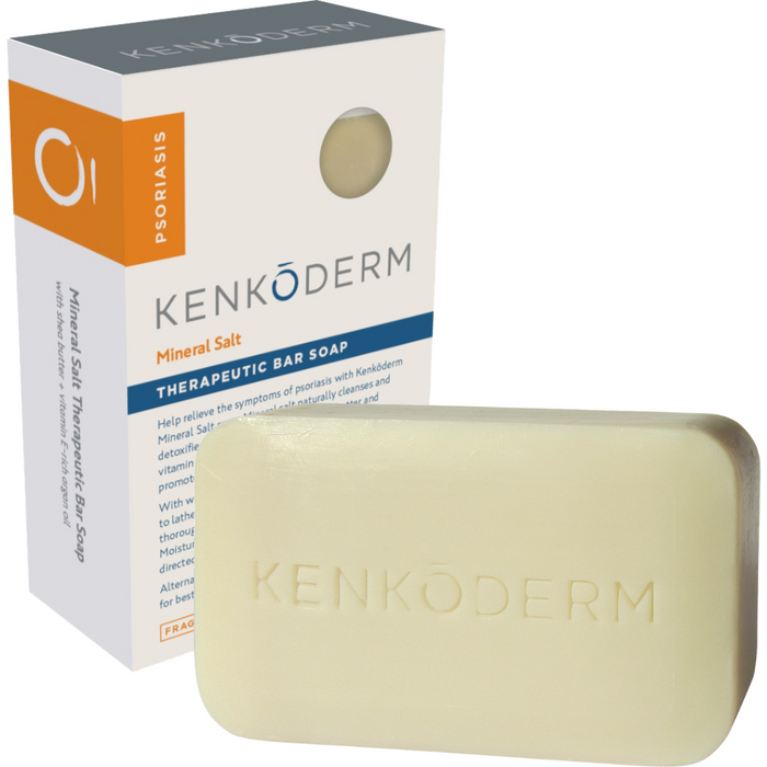 Kenkoderm Psoriasis Dead Sea Mineral Salt Soap with Argan Oil & Shea Butter 4.25 oz