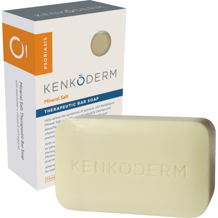 Kenkoderm Psoriasis Dead Sea Mineral Salt Soap with Argan Oil & Shea Butter 4.25 oz