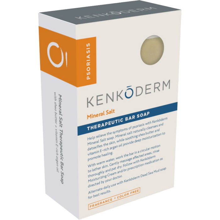 Kenkoderm Psoriasis Dead Sea Mineral Salt Soap with Argan Oil & Shea Butter 4.25 oz