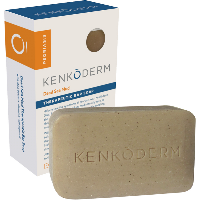 Kenkoderm Psoriasis Dead Sea Mud Soap with Argan Oil & Shea Butter 4.25 oz