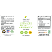 casa de sante Advanced Probiotic & Prebiotic | Low FODMAP Daily Gut Health & Microbiome Balance Digestive Support Supplements White Smoke