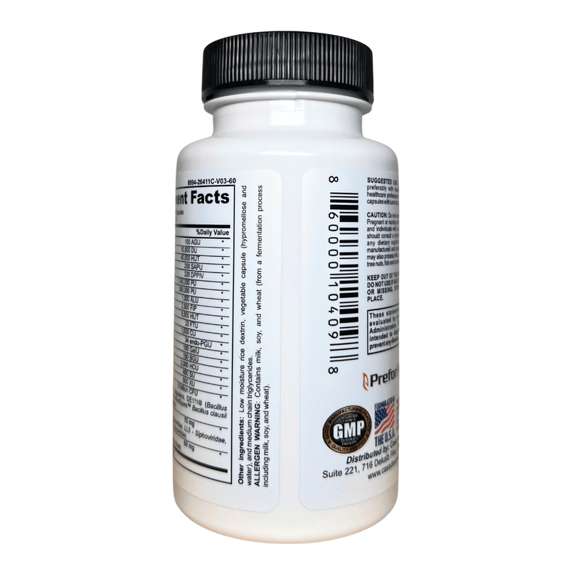 casa de sante FODMAP Digestive Enzymes + Prebiotics + Probiotics + Postbiotics Gut Friendly Low FODMAP MD PhD Formulated Digestive Support Supplements
