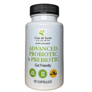 casa de sante Advanced Probiotic & Prebiotic | Low FODMAP Daily Gut Health & Microbiome Balance Digestive Support Supplements White Smoke