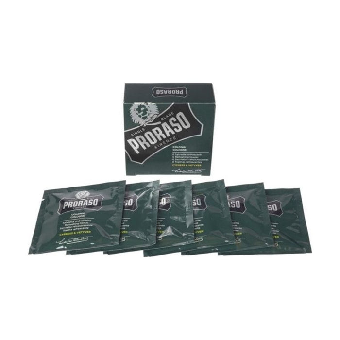 Proraso Cypress & Vetyver Cologne Wipes 3.4 Oz